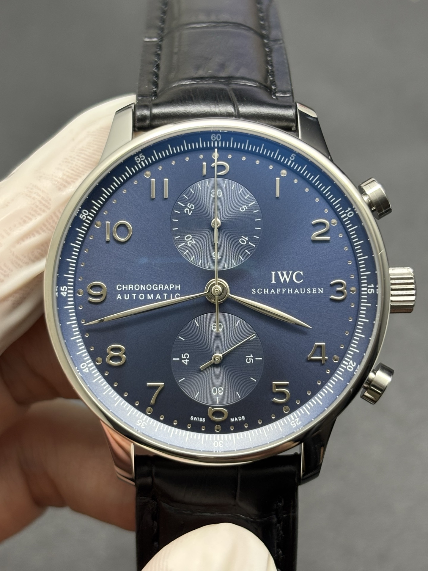 IWC Portuguese Chronograph 41mm Blue Dial Stainless Steel
