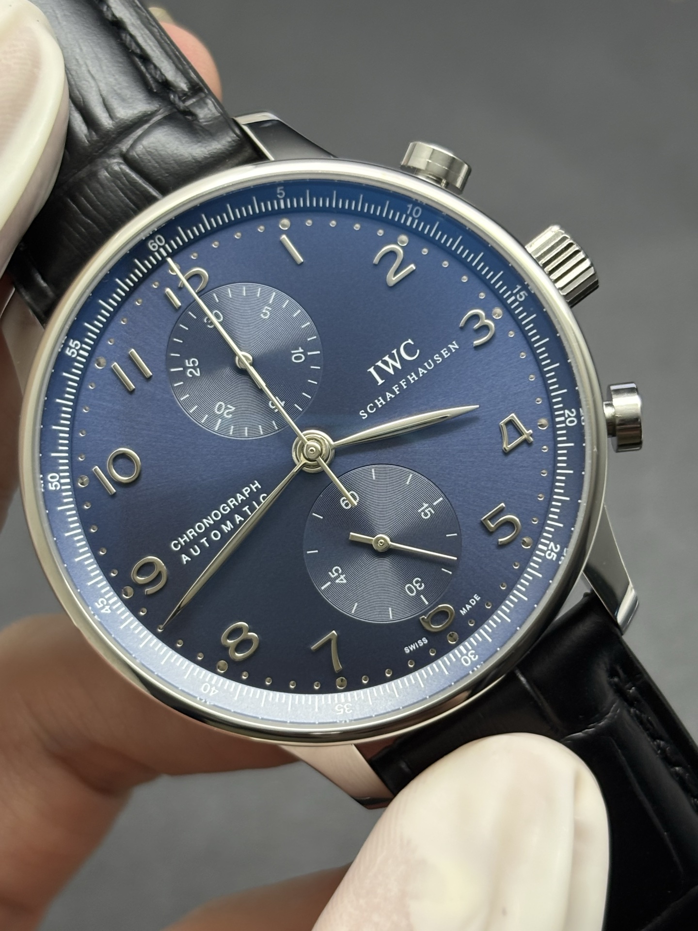 IWC Portuguese Chronograph 41mm Blue Dial Stainless Steel