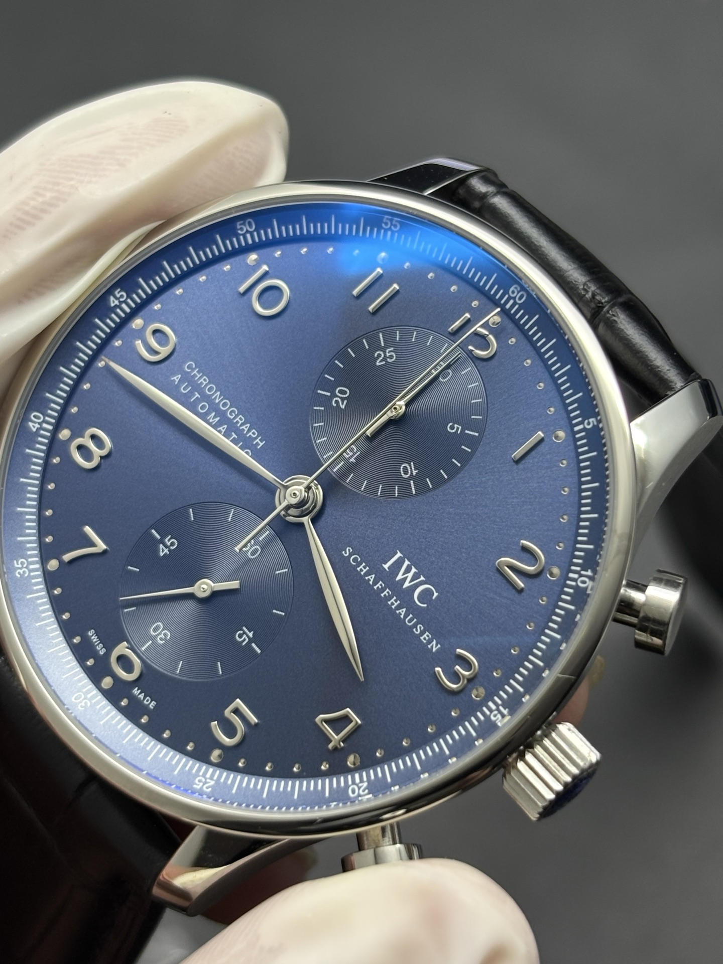 IWC Portuguese Chronograph 41mm Blue Dial Stainless Steel