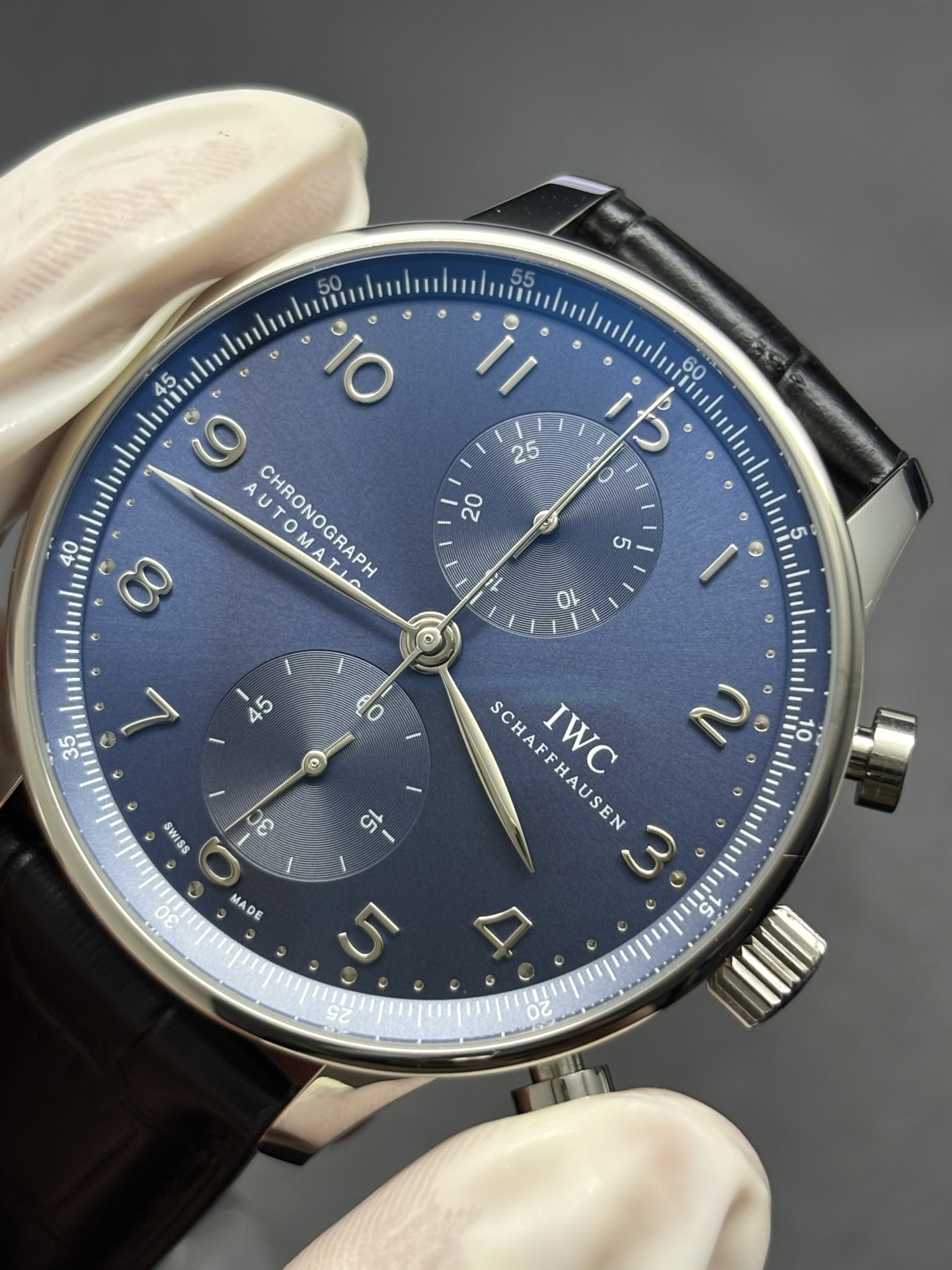 IWC Portuguese Chronograph 41mm Blue Dial Stainless Steel